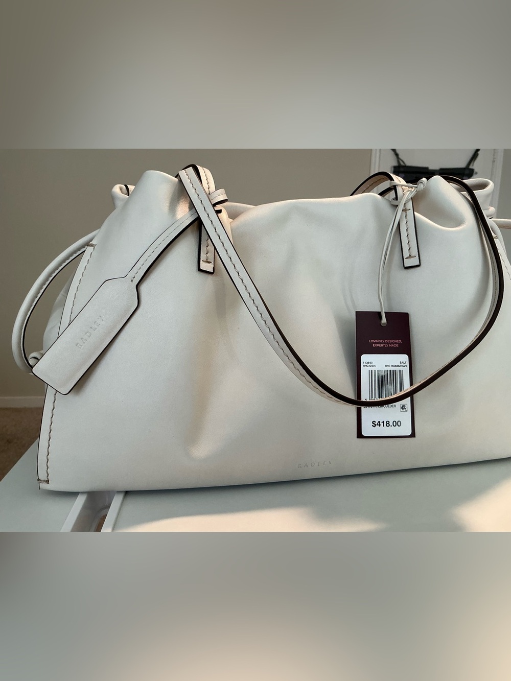 NWT RADLEY LONDON The Roxburgh Large Drawstring Shoulder in Salt - Picture 8 of 13